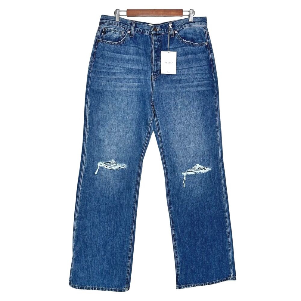 Kancan | Women | 90s Boyfriend Ultra High Rise Distressed Wide Leg Jeans | Sz 31 - Picture 2 of 13